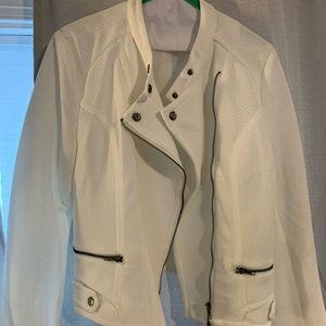 White Moto Jacket
